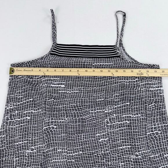 Prana Women's Selene Printed Handkerchief Hem Midi Dress Medium Black - Picture 12 of 13